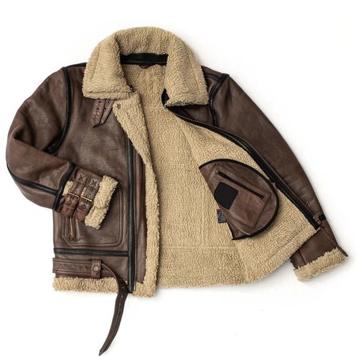 Men raf brown sheepskin - raf,